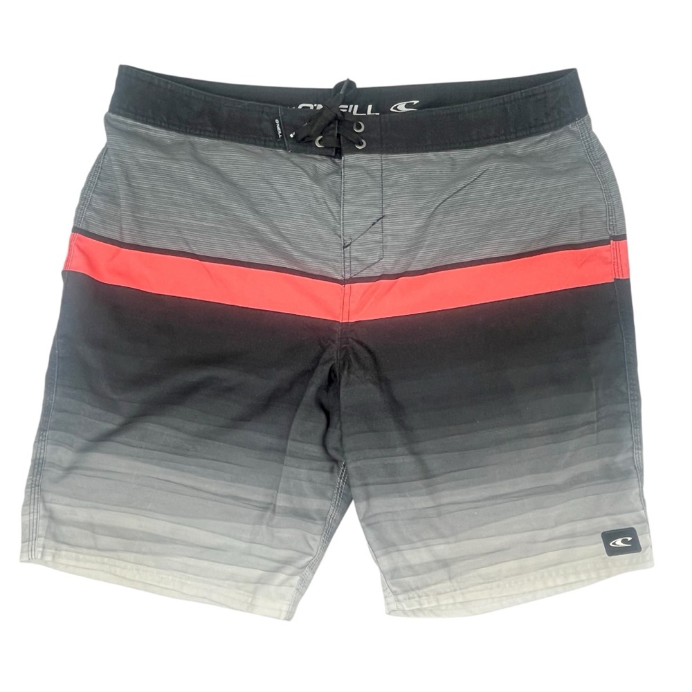 Men’s O'Neill Gray and Red Board Shorts Size 36 10721